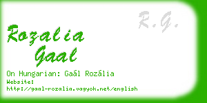 rozalia gaal business card
